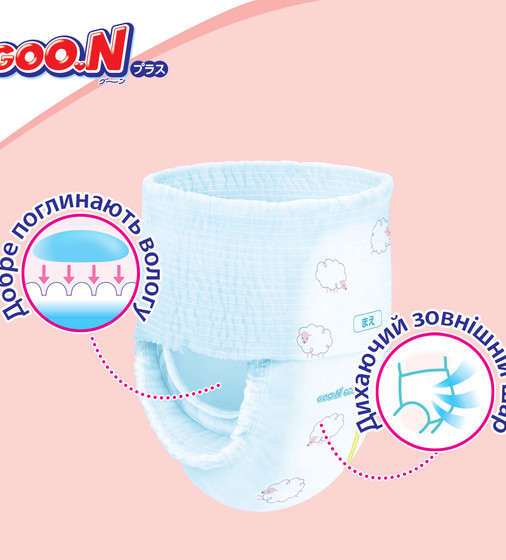 Трусики-подгузники Goo.N Plus для детей (размер 5(XL), 12-20 кг, 76шт) - 21000633-2_7.jpg - № 7