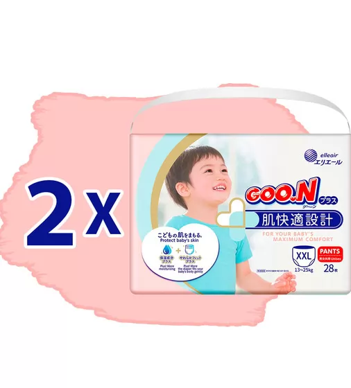 Трусики-подгузники Goo.N Plus для детей (размер 6(XXL), 13-25кг, 56шт) - 21000634-2_2.jpg - № 2