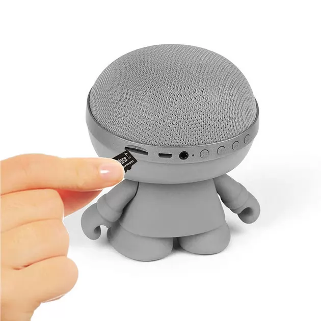 Акустика Xoopar - Xboy Glow (12 Cm, Серая, Bluetooth, Стерео, С Mp3-Проигрывателем С Sd-Карты)