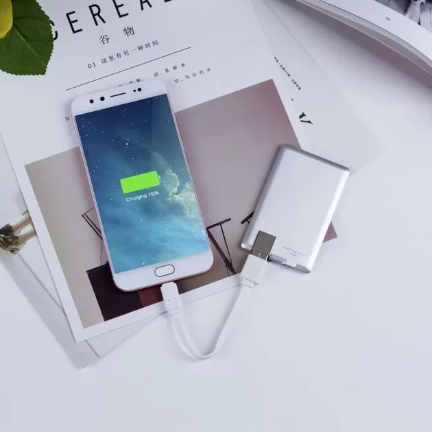 Портативная Батарея Xoopar - Power Card (Серебристая, 1300 Ма*Ч)