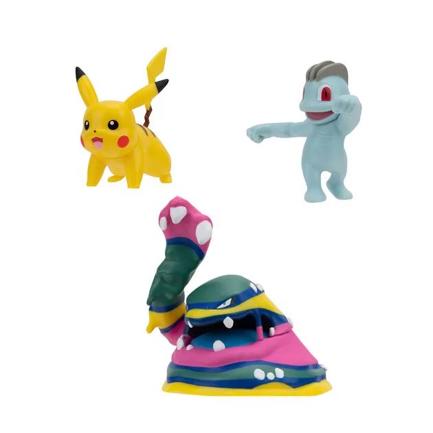 Набор игровых фигурок Pokemon W19 - Мачоп, Пикачу, Алола Мак