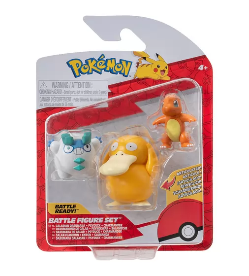 Набор игровых фигурок Pokemon W19 - Чармандер, Галарский Дарумака, Псайдак - PKW3598_1.jpg - № 1