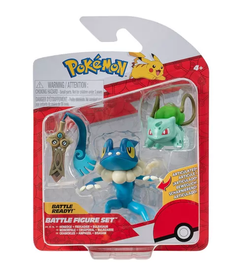 Набор игровых фигурок Pokemon W19 - Хонэдж, Бульбазавр, Фрогадир - PKW3599_1.jpg - № 1