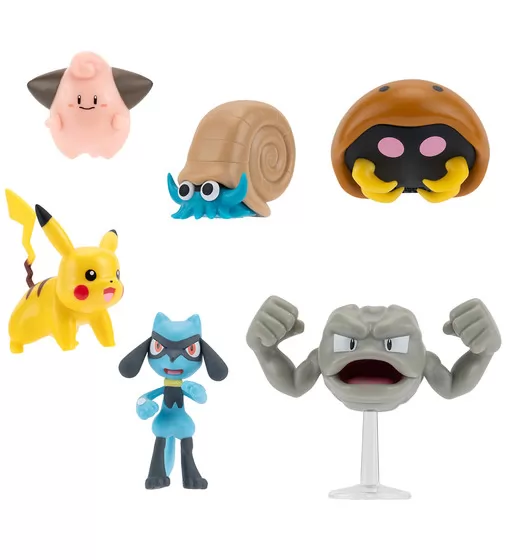 Набор игровых фигурок Pokemon W7 - Пикачу, Клеффа, Риолу, Геодуд, Оманайт, Кабуто - PKW3613_3.jpg - № 3
