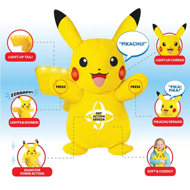 Интерактивная мягкая игрушка Pokemon - Пикачу (25 cm.)