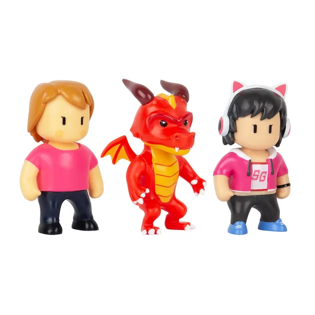 Набор коллекц. фигурок Stumble Guys - Оператор Джина, Дракон Инферно, Мисс Стамбл