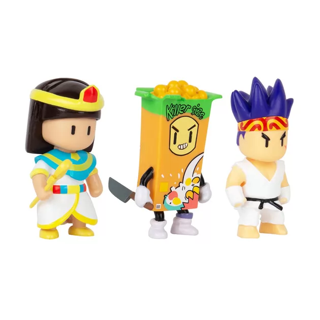 Набор коллекц. фигурок Stumble Guys - Сэнсэй Фаерфист, Клеопатра, Киллер