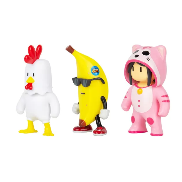 Набор коллекц. фигурок Stumble Guys - Цыпленок, Банан, Мяумер