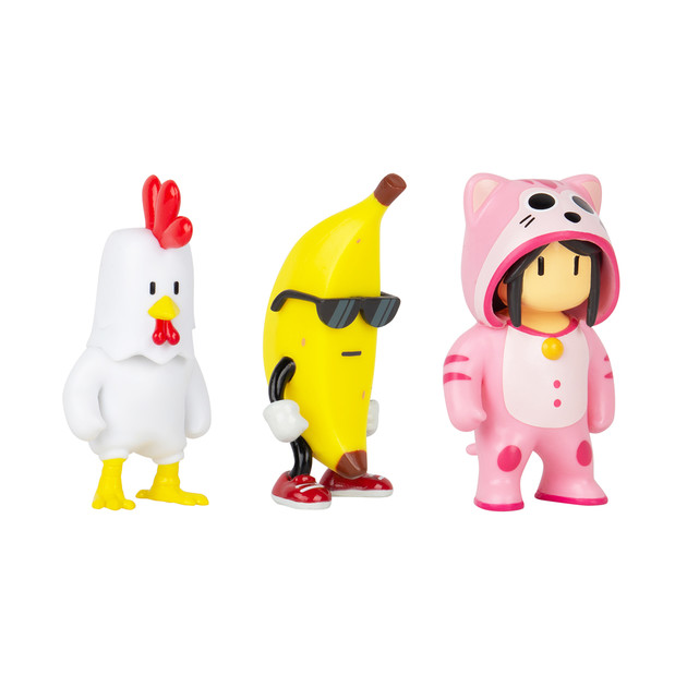 Набор коллекц. фигурок Stumble Guys - Цыпленок, Банан, Мяумер