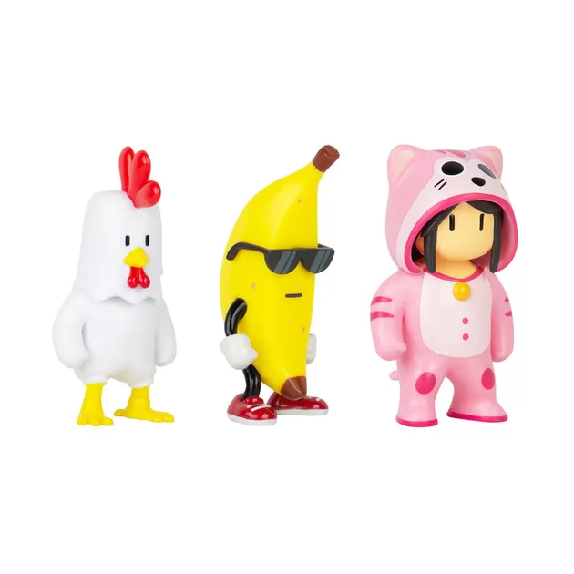 Набор коллекц. фигурок Stumble Guys - Цыпленок, Банан, Мяумер
