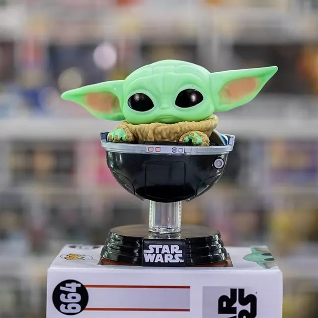 Игровая фигурка Funko Pop! cерии Мандалорец" – Малыш Грогу в коляске"