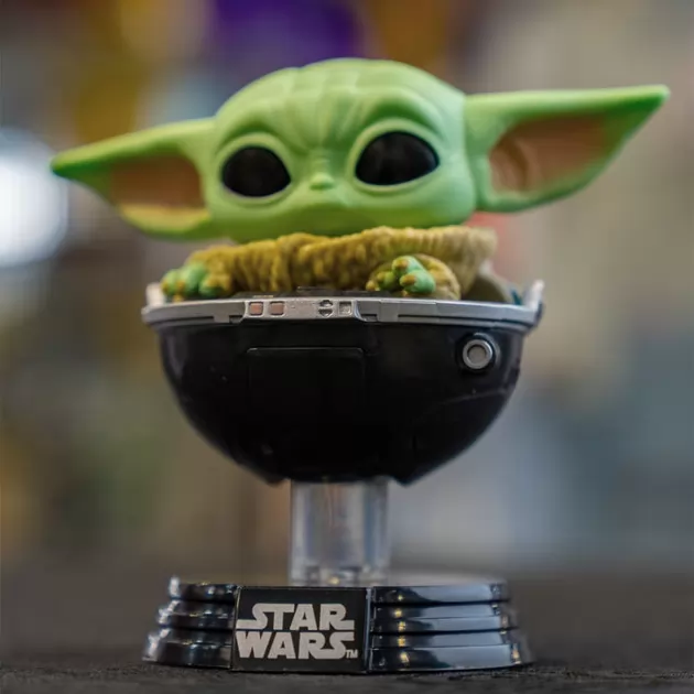 Игровая фигурка Funko Pop! cерии Мандалорец" – Малыш Грогу в коляске"