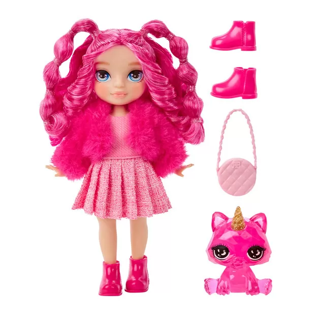 Игровой набор с куклой Rainbow High серии Littles" - Маджента"