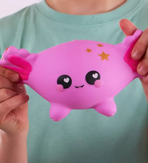 Коллекционная игрушка-антистресс Smooshzees серии Luvzees - Аксолотль Джелли - 08230_6.jpg - № 6