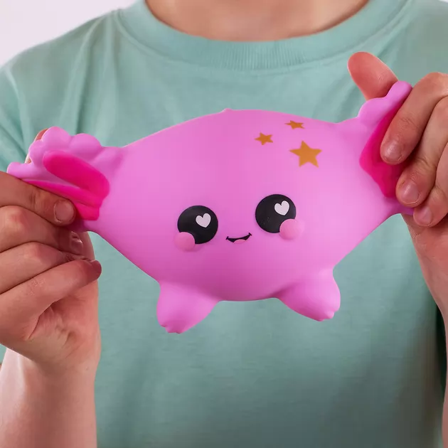 Коллекционная игрушка-антистресс Smooshzees серии Luvzees - Аксолотль Джелли