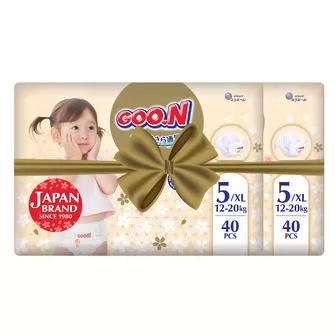 Подгузники GOO.N Premium Soft для детей (размер 5(XL), 12-20 kg, 80 шт.)