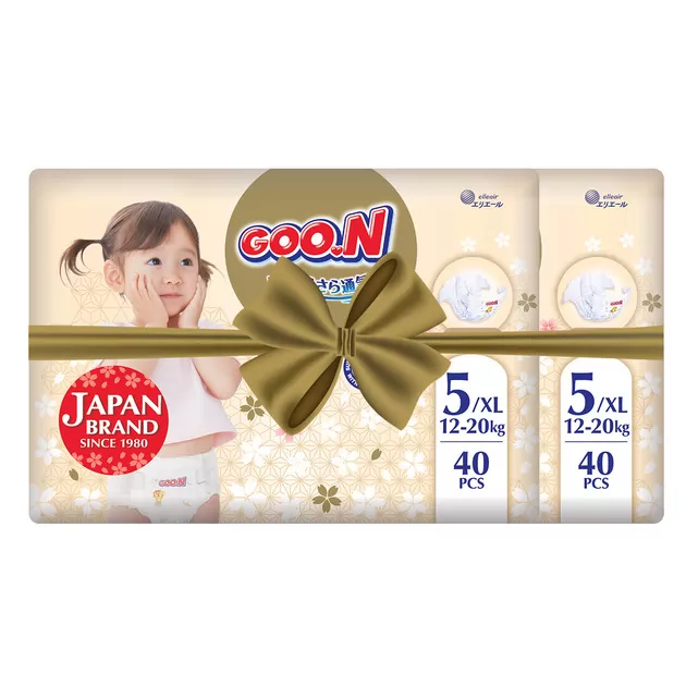 Подгузники GOO.N Premium Soft для детей (размер 5(XL), 12-20 kg, 80 шт.)