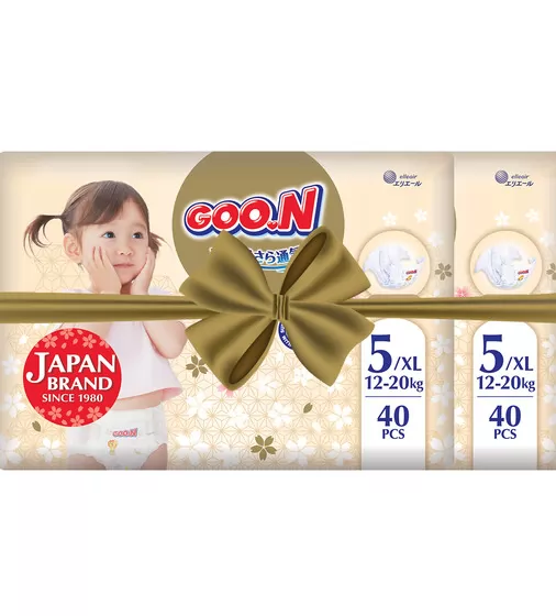 Подгузники GOO.N Premium Soft для детей (размер 5(XL), 12-20 kg, 80 шт.) - F1010101-150-2_1.jpg - № 1