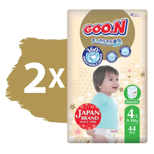 Трусики-подгузники GOO.N Premium Soft для детей  (размер 4(L), 9-14 kg, 88 шт.)
