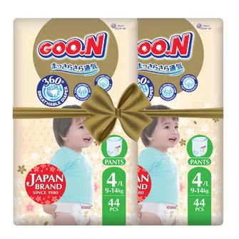 Трусики-подгузники GOO.N Premium Soft для детей  (размер 4(L), 9-14 kg, 88 шт.)