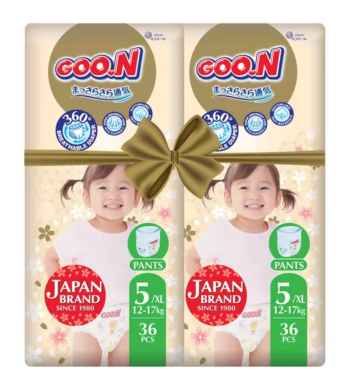 Трусики-подгузники GOO.N Premium Soft для детей (размер 5(XL), 12-17 kg, 72 шт.) - F1010101-158-2_1.jpg - № 1
