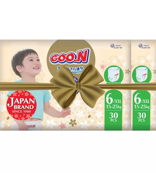 Трусики-подгузники GOO.N Premium Soft для детей  (размер 6(XXL), 15-25 kg, 60 шт.) - F1010101-159-2_1.jpg - № 1