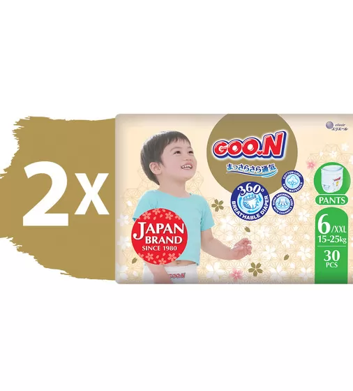 Трусики-подгузники GOO.N Premium Soft для детей  (размер 6(XXL), 15-25 kg, 60 шт.) - F1010101-159-2_2.jpg - № 2