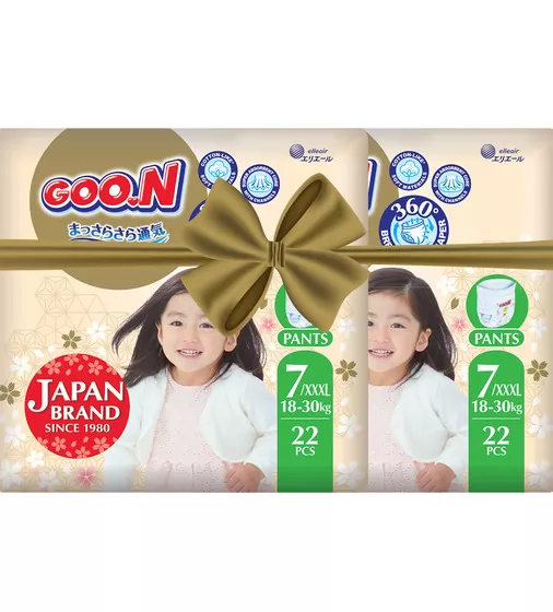 Трусики-подгузники GOO.N Premium Soft для детей  (размер 7(3XL), 18-30 kg, 44 шт.) - F1010101-160-2_1.jpg - № 1