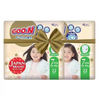 Трусики-подгузники GOO.N Premium Soft для детей  (размер 7(3XL), 18-30 kg, 44 шт.)