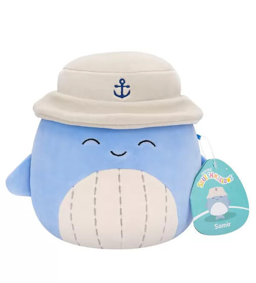 Мягкая игрушка Squishmallows – Синий кит Самир в панаме (19 cm) - SQCR06593_7.jpg - № 7