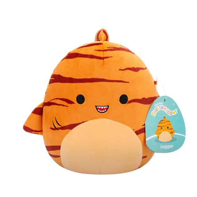 Мягкая игрушка Squishmallows – Тигровая акула Джаггер (19 cm)