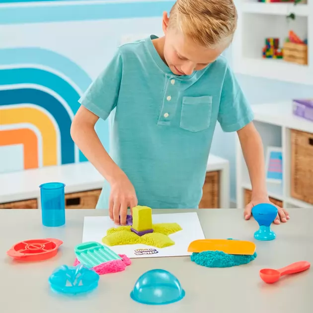 Набор песка для детского творчества - Kinetic Sand Цветные приключения