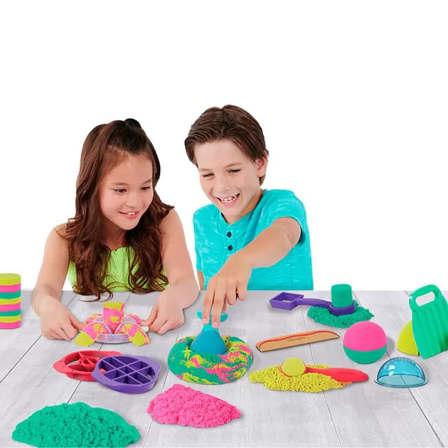 Набор песка для детского творчества - Kinetic Sand Цветные приключения