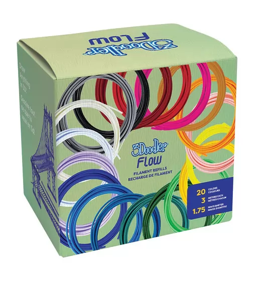 Набор стержней для 3D-ручки 3Doodler Flow – Микс (20 цветов) - FLOW-FILLS_1.jpg - № 1