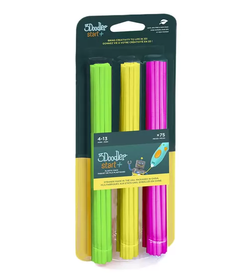 Набор стержней для 3D-ручки 3Doodler Start – Микс (75 шт: зеленый, желтый, розовый) - 3DS-ECO-MIX4-75_1.jpg - № 1