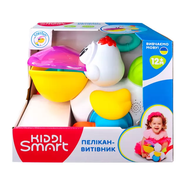 Игрушка-каталка Kiddi Smart – Пеликан-Затейник (украинский)