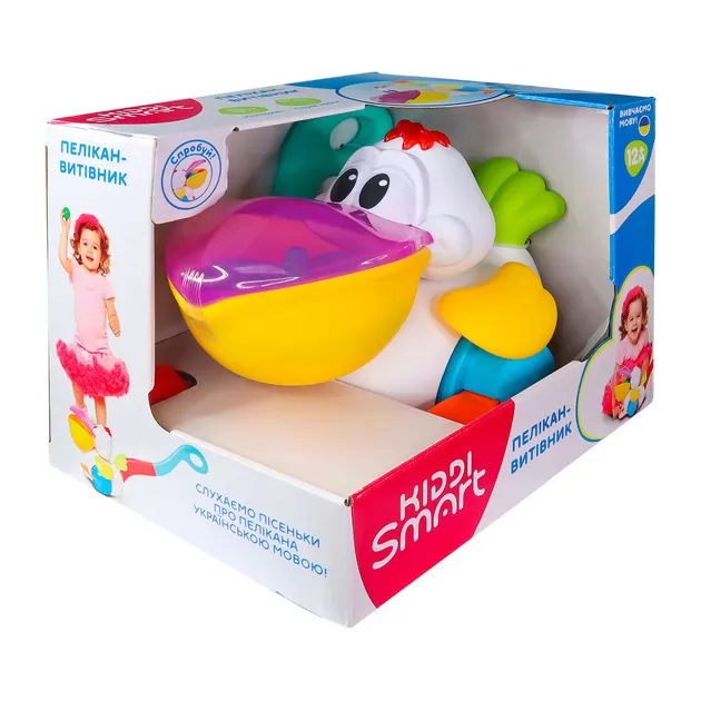 Игрушка-каталка Kiddi Smart – Пеликан-Затейник (украинский)