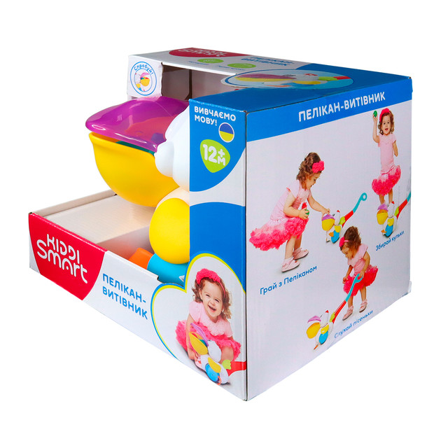Игрушка-каталка Kiddi Smart – Пеликан-Затейник (украинский)