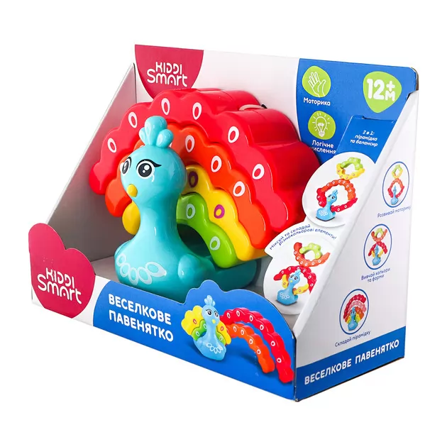 Развивающая игрушка-балансир Kiddi Smart – Радужный павлинчик