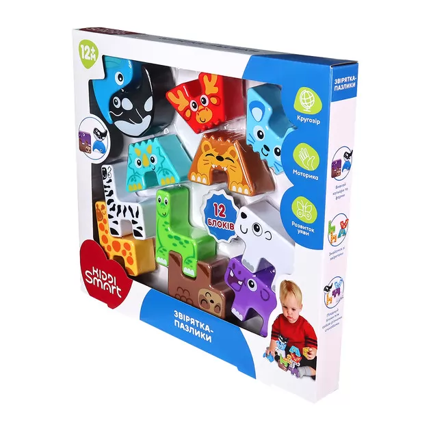 Обучающий игровой набор Kiddi Smart – Зверушки-пазлики