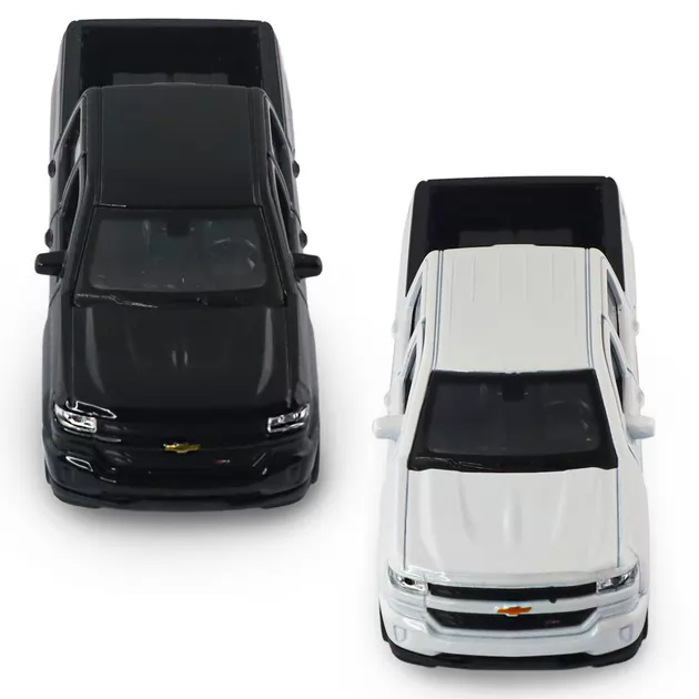 Автомодель - Chevrolet Silverado 2017 (перламутрово-белый, черный)