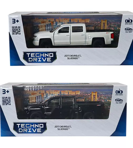 Автомодель - Chevrolet Silverado 2017 (перламутрово-белый, черный) - 250381W_13.jpg - № 13