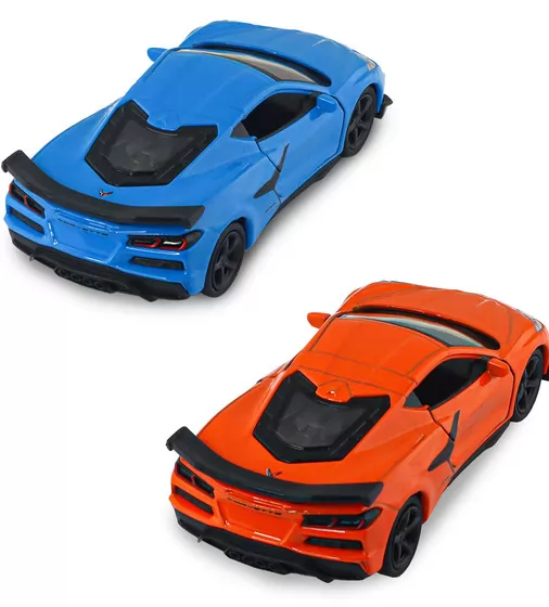 Автомодель - Chevrolet Corvette Z06 2023 (оранжевый, светло-голубой) - 250383W_5.jpg - № 5