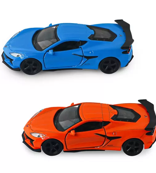 Автомодель - Chevrolet Corvette Z06 2023 (оранжевый, светло-голубой) - 250383W_2.jpg - № 2
