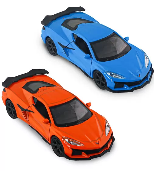 Автомодель - Chevrolet Corvette Z06 2023 (оранжевый, светло-голубой) - 250383W_7.jpg - № 7