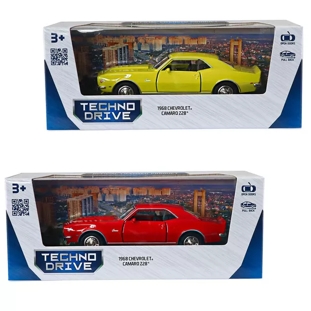 Автомодель - Chevrolet Camaro Z28 1968 (красный, желтый)