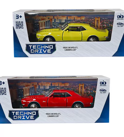 Автомодель - Chevrolet Camaro Z28 1968 (красный, желтый) - 250384W_13.jpg - № 13