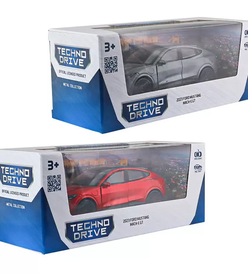 Автомодель - Ford Mustang Mach-E GT 2023 (красный, серебристо-серый) - 250387W_14.jpg - № 14