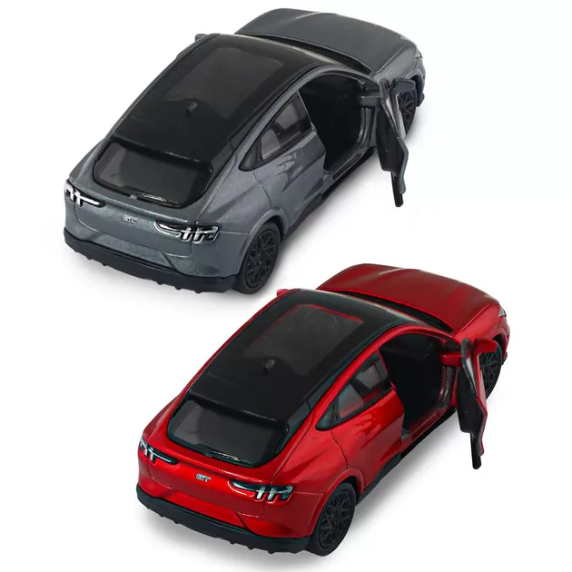 Автомодель - Ford Mustang Mach-E GT 2023 (красный, серебристо-серый)