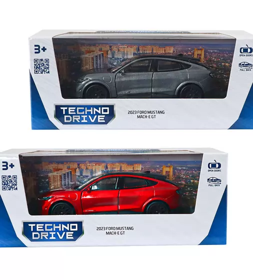 Автомодель - Ford Mustang Mach-E GT 2023 (красный, серебристо-серый) - 250387W_13.jpg - № 13